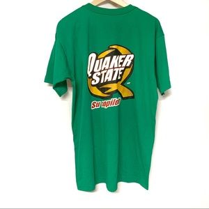Quaker state logo green graphic tee L-XL